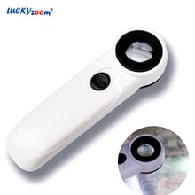 45X Handheld Mini Microscope Magnifying Glass With 1 LED Light Crank-type Jewelry Loupe Illuminted Pocket Reading Magnifier Lupa 2024 - buy cheap