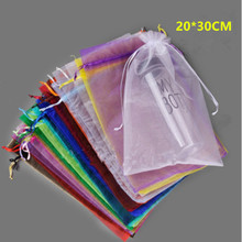 Wholesale Organza Bag 20x30 cm Jewelry Packaging Display Pouches Wedding Christmas Gift Bags jewelry bags & Pouches 100pcs/lot 2024 - buy cheap