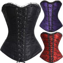 Sexy Boned Woman's Corsets Bustiers Lingerie Overbust Lace Up Corsets Halloween Christmas Paty Dress Cincher S-2XL 2024 - buy cheap