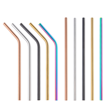 100PCS Rainbow Short Drinking Straw For Kids Stainless Steel Straw 18cm Reusable with 20 Cleaner Brush For Fruit Juice Milk 2024 - buy cheap