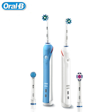 Oral B-cepillo de dientes eléctrico D20524, recargable, Limpieza Profunda, dos cabezales de cepillo reemplazables, masaje de gomas, blanqueamiento dental 2024 - compra barato