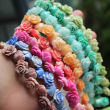 10 peças 15mm cor dupla camélia grânulos de coral artificial contas de flor cabochão multi-cor para fazer jóias 2024 - compre barato