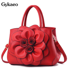 Gykaeo Luxury Handbags Women Bags Designer PU Leather Floral Tote Bag Ladies Casual Flower Messenger Shoulder Bags Bolsos Mujer 2024 - buy cheap