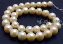 SALE Big 12-13mm Pink natural round Freshwater pearl Loose Beads 14"-los179 Wholesale/retail Free shipping 2024 - buy cheap
