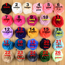 DHL Free shipping, 300 pcs/lot , 3.5 inch Rose Fabric Flower, Pageant Bridal Hair Accessory Applique 2024 - buy cheap