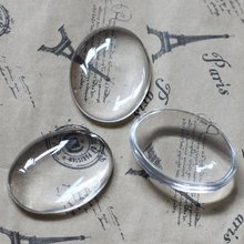 Free Shipping - 30x40mm Clear Glass Domes Oval Shape Cabochon Cameo Cover Cabs for Diy Jewelry Findings Settings Wholesale 2024 - buy cheap