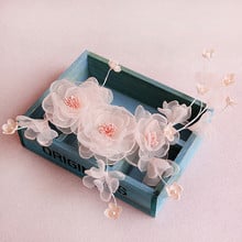 new bridal head flower Korean handmade crepe white wedding hair accessories women hair ornament wholesale 2024 - buy cheap