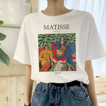 Matisse summer large size loose casual female short sleeve cartoon art print female tops fashion Harajuku new letter T-shirt 2024 - buy cheap
