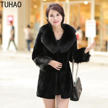 TUHAO Plus Size 4XL 3XL Women's Faux Fur Coat  Autumn Winter Luxury Warm Fur Jacket Women High Quality Fuax Fur Coat Outwear 2024 - buy cheap