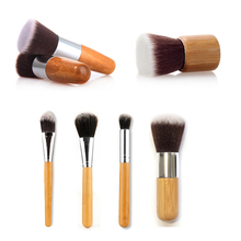 Professional 6 Pieces Bamboo Handle Eye Brushes Makeup Flat Brushes Cosmetics Professional Makeup Brush Set Hairbrush 2024 - buy cheap