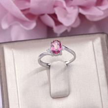 Anillos de piedras preciosas de topacio Rosa Natural para mujer, joyería fina, anillo ajustable de plata sólida 925, anillo de compromiso para boda, R-TO016 nupcial 2024 - compra barato