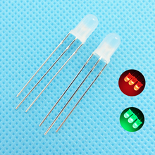 5mm LED Bi-Color Diffused Common Anode Round Light Emitting Diode Dual Red Emerald-Green Foggy Two Plug-in  DIY Kit 50 pcs /lot 2024 - buy cheap