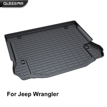 QUEES Custom Fit Cargo Liner Tray Trunk Floor Mat for Jeep Wrangler ( 4 Doors Only ) 2012 2013 2014 2015 2016 2017 2024 - buy cheap
