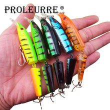 Proleurre iscas para pesca, iscas artificiais de 10.5cm 9g, seções de juntas, crankbait, peixes falsos, acessórios de pesca 2024 - compre barato