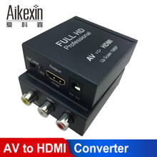 Aikexin AV to HDMI Converter Composite 3RCA CVBS to HDMI Converter Box AV2HDMI Adapter Support 720P/1080P for TV/PC/PS3 2024 - buy cheap