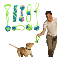 Juguete de cuerda de algodón para perros pequeños, medianos y grandes, con nudo, para morder, para limpieza de dientes 2024 - compra barato