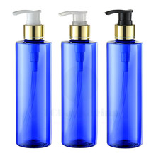 20 x 250ML Spiral Lotion Pump Bottle,Blue Plastic Cosmetic Container,Empty Shampoo Refillable Bottle,Sample Essence Oil Bottle 2024 - buy cheap