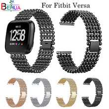 Correa de acero inoxidable para reloj inteligente Fitbit Versa, repuesto de pulsera de lujo a la moda, accesorios para Fitbit Versa 2024 - compra barato