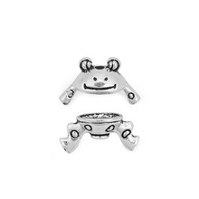 8Seasons Zinc Alloy Beads Caps Frog Animal Antique Silver Color Pattern DIY Jewelry (Fit Beads Size: 8mm-12mm Dia.),10 Sets 2024 - buy cheap