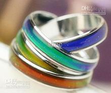 100Pcs Mixed Size Fashion Mood Ring Changing Colors Stainless Steel for Men And Women 2024 - buy cheap