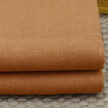 Tecido de linho de algodão de tissus material de vestuário natural marrom de 100*140cm 2024 - compre barato