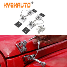 HYZHAUTO-cubierta de motor para coche, cierre Exterior, capó, estilo Retro, negro, rojo y plateado, para Jeep Wrangler JK 2007-2017 2024 - compra barato