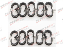 20PCS Cushioned Hose Mounting Clamp Loop Strap 304 Stainless Steel 1/2" Black CCLR-8 2024 - buy cheap