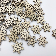 10/50/100PCs Christmas Snowflake Wooden Buttons Fit Sewing and Scrapbook For DIY WB588 2024 - buy cheap