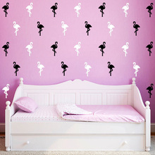 Съемный розовый принцесса лебедь стены комнаты стикер для девочек/детей спальни настенные наклейки с росписью водонепроницаемый винил 2024 - купить недорого