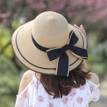 Outdoor folding straw hat female summer Korean version of the tide along the ladies sunhat sunscreen sun hat summer beach hat 2024 - buy cheap