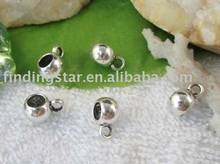 FREE SHIPPING 240pcs Tibetan Silver Color  round european bead bails W/big Hole ZM1205 2024 - купить недорого