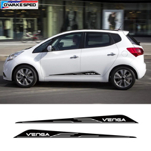 2pcs For KIA Venga Car Door Side Skirt Decor Sticker Racing Sport Stripes Auto Body Film Automobile Vinyl Decals 2024 - buy cheap