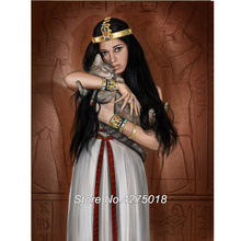 DIY Diamond Painting Cross Stitch Kit Square Diamond Embroidery 5D Full Drill Mosaic Egyptian Queen With Her Cat Bastet YG296 2024 - buy cheap