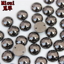 Micui 100 шт 10 мм круглые Стразы пришивные Акриловые Кристаллы каменные Пришивные Плоские аппликации для рукоделия одежда MC734 2024 - купить недорого