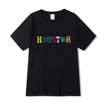 Casual Summer ASTROWORL Cotton Tee Shirt Houston Letter Print T-Shirt Men Travis Scotts T Shirt Hip Hop Streetwear Colorful Top 2024 - buy cheap