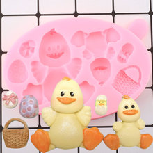 3D Duck Silicone Mold Animals Egg Cupcake Topper Fondant Molds DIY Party Cake Decorating Tools Candy Chocolate Gumpaste Moulds 2024 - buy cheap