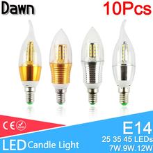 10PCS Led bulb E14 3W 6W Led Lamp AC 220V 240V Candle Bulb 9W 12W Aluminum Cool Warm White Lampada Bombillas Lumiere led light 2024 - buy cheap