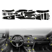 TAIHONGYUN 5D Gloss Carbon Fiber Car Interior Decal Sticker Trim Package Suit Kit fit for BMW 3 Series F30 F31 F35 M3 2024 - compre barato