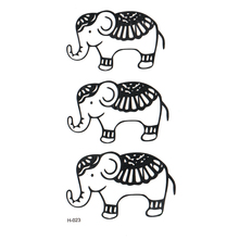 50 шт., водостойкие временные татуировки в виде слона 2024 - купить недорого