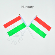 Bandera de Hungría de 14x21 cm, 10 piezas, bandera para agitar con la mano, nacional, para meet,Parade, fiesta, colgante, decoración 2024 - compra barato