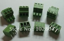 20 piezas ángulo 3pin/Paso de camino 3,81mm tornillo Terminal bloque conector Color verde tipo enchufable con pin de ángulo 2024 - compra barato