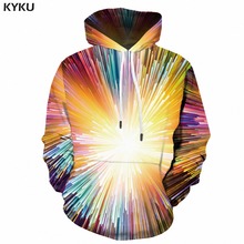 KYKU 3d Psychedelic Hoodies Men 2018 Space Hoodie Art Colorful Printed Sweatshirt Punk Rock Mens Clothing Pullover Streetwear 2024 - buy cheap