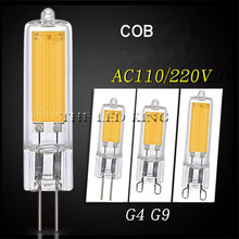 Super Bright G9 LED Light Bulb Glass Lamp White/Warm White Constant Power Light LED Lighting G4 COB Bulbs 9W 12W AC 110V/220V 2024 - buy cheap