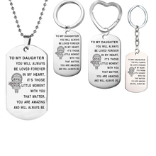Hot Sale Stainless Steel Pendant Necklaces for "TO MY DAUGHTER "Fashion Jewelry Charms Birthday Gifts 2024 - buy cheap