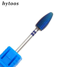 HYTOOS Blue Tungsten Carbide Nail Drill Bit 3/32" Rotary Burr Manicure Bits For Electric Drill Accessories Nail Milling Tools 2024 - buy cheap