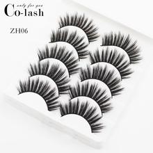 Colash 5 Pairs Soft Mink Hair False Eyelashes Handmade Wispy Fluffy Long Lashes Nature Eye Makeup Tools Faux Eye Lashes 2024 - buy cheap