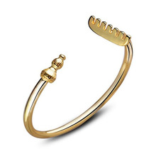 Pulseira e bracelete feminina wquelcr, pulseira aberta estilo verão ouro pop 18 joias estilosas 2024 - compre barato