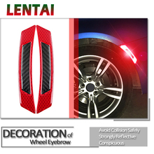 LENTAI-Juego de pegatinas 3D para puerta de coche, cejas para Seat León, Ibiza, Ford Focus 2, 3, 1 Fiesta, Mondeo, Kuga, Ranger, Mustang 2017 2024 - compra barato