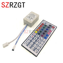 Led контроллер 44 клавиши LED IR RGB контроллер светодиодные фонари контроллер ИК пульт дистанционного управления Диммер DC12V 6A для RGB 3528 5050 Светодиодная лента 2024 - купить недорого