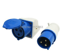 IEC309-2 32Amp 3 Pin Plug + Coupler Single Phase Industrial Waterproof Socket and plug 2024 - buy cheap